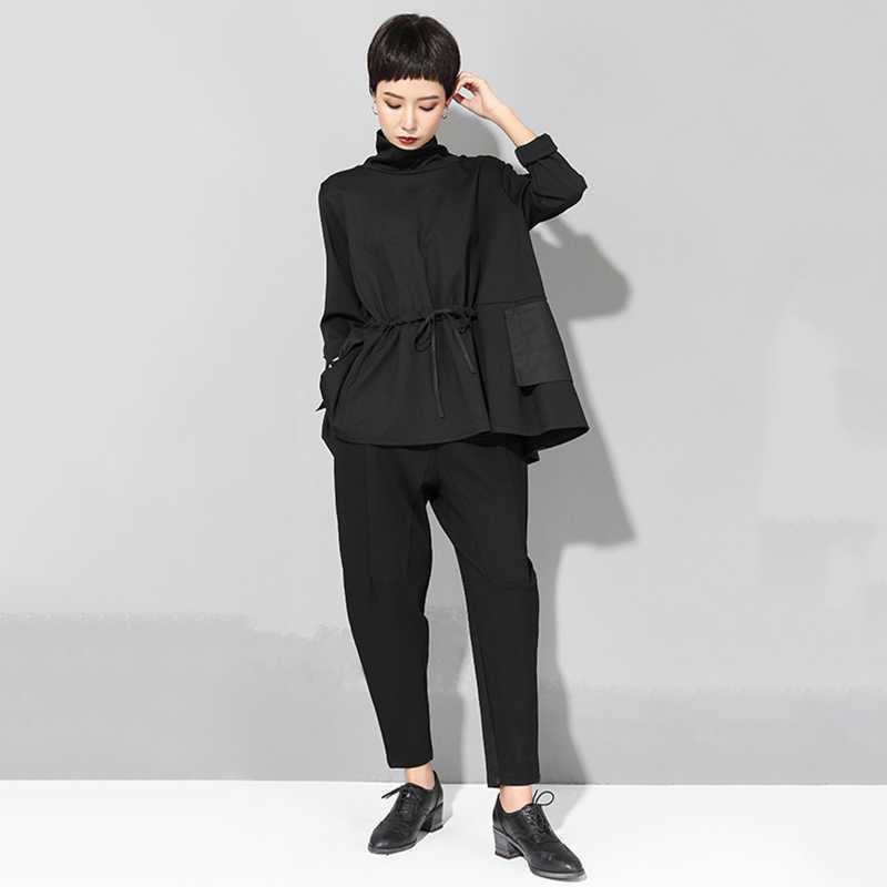 Marigold Shadows Hoodies & Sweatshirts Tsyua Drawstring Turtleneck Sweatshirt