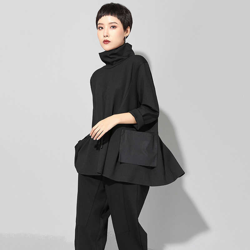 Marigold Shadows Hoodies & Sweatshirts Tsyua Drawstring Turtleneck Sweatshirt