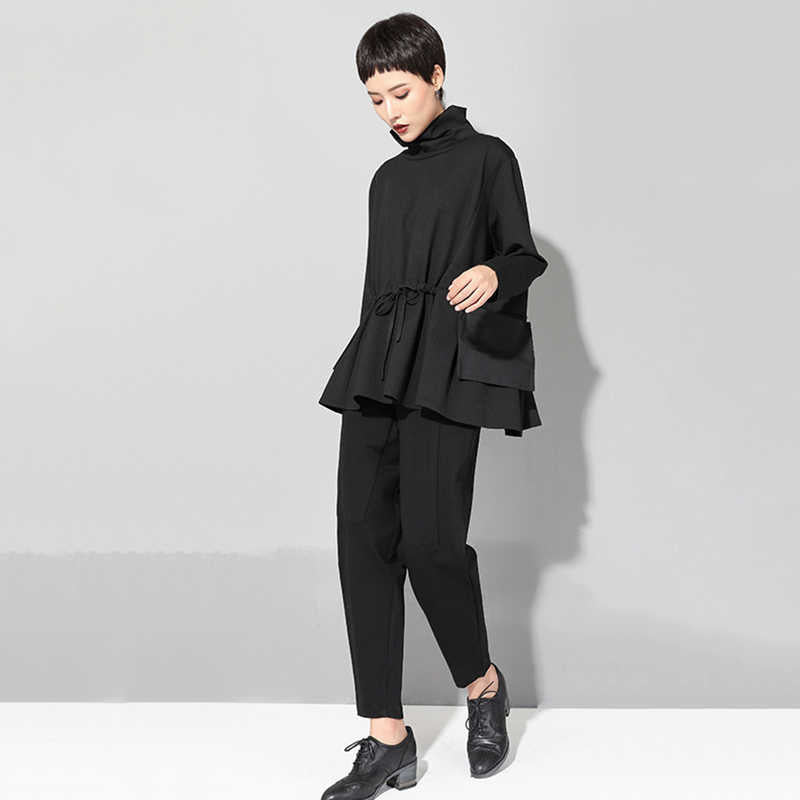 Marigold Shadows Hoodies & Sweatshirts Tsyua Drawstring Turtleneck Sweatshirt