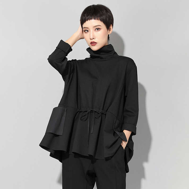 Marigold Shadows Hoodies & Sweatshirts Tsyua Drawstring Turtleneck Sweatshirt
