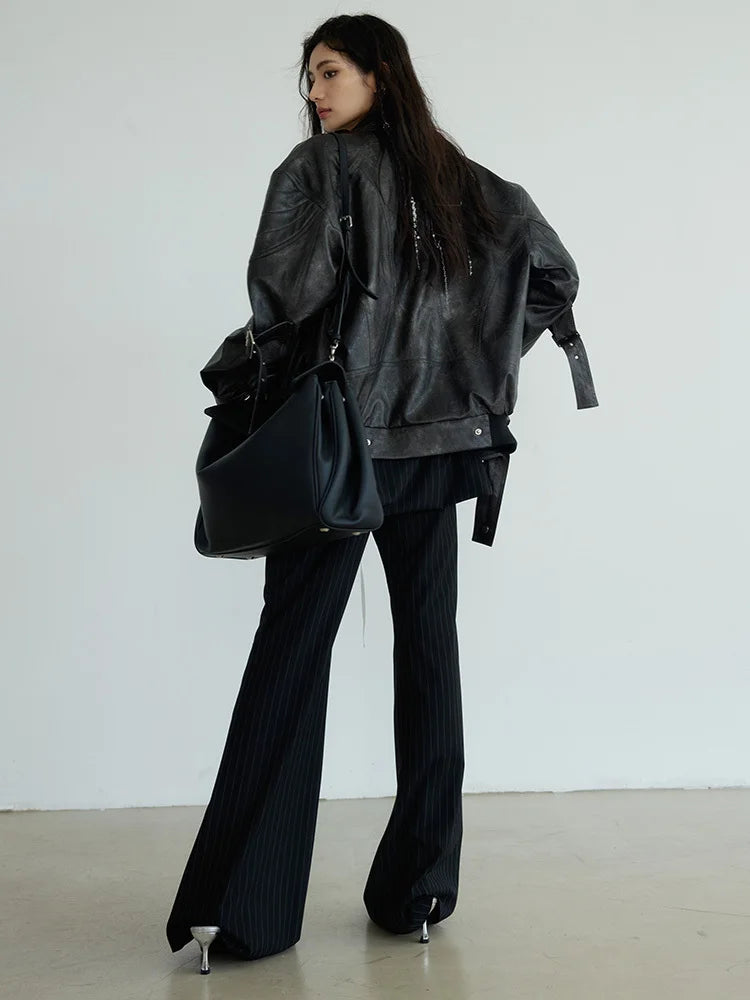 Marigold Shadows Jacket Hakattua Vegan Leather Motorcycle Jacket