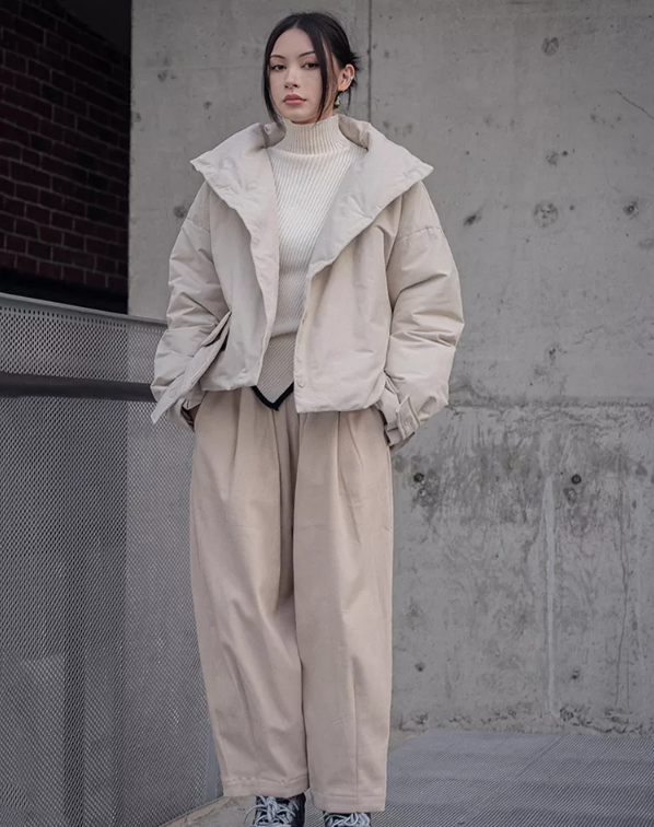 Marigold Shadows Jackets Eatan Puff Jacket - Sand