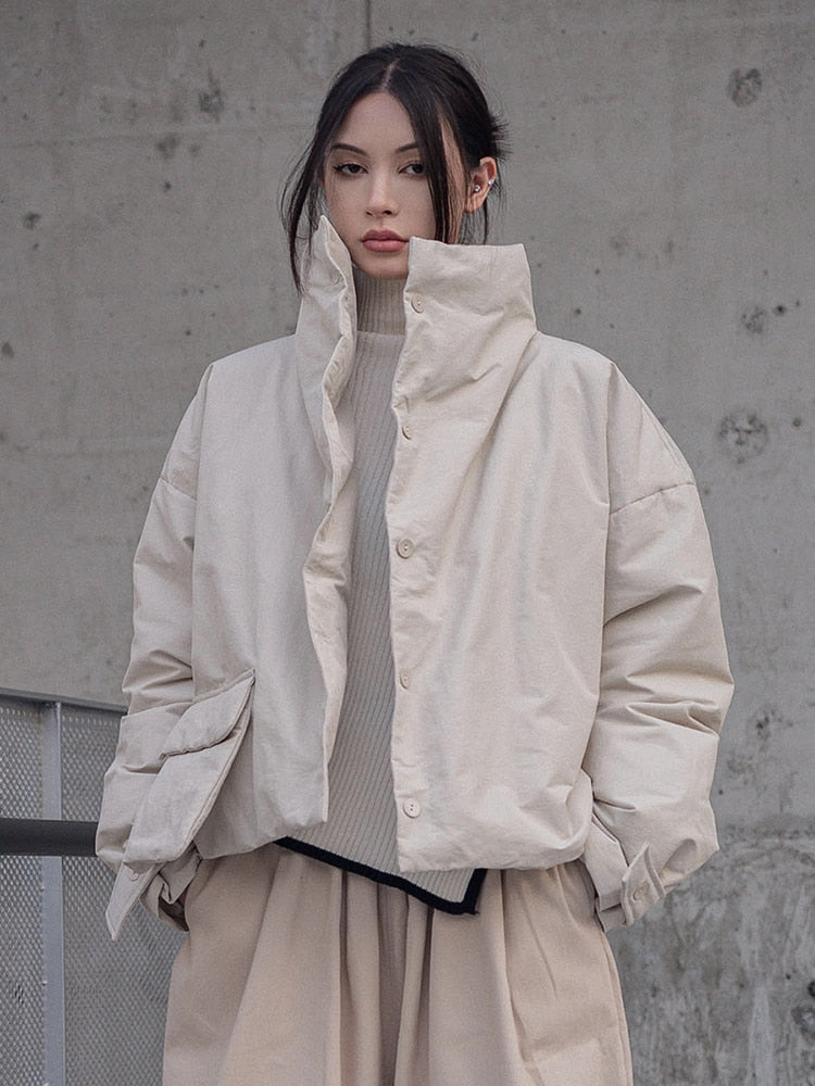 Marigold Shadows Jackets Eatan Puff Jacket - Sand
