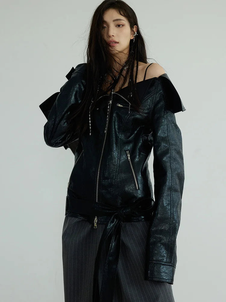 Marigold Shadows Jackets Haska Vegan Leather Jacket