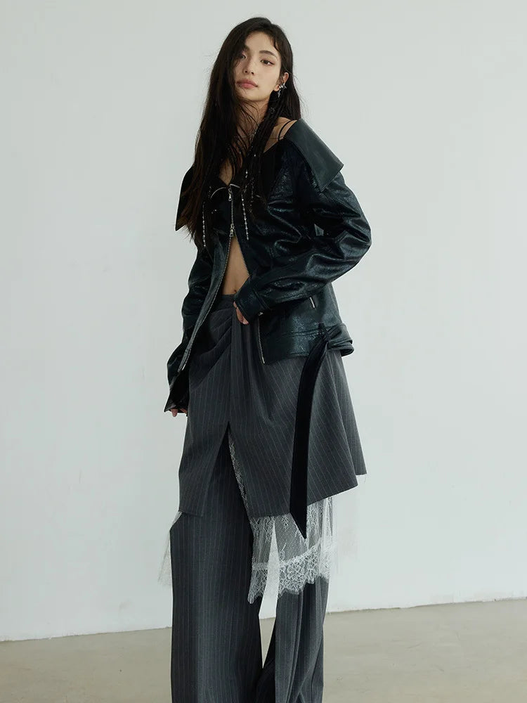 Marigold Shadows Jackets Haska Vegan Leather Jacket
