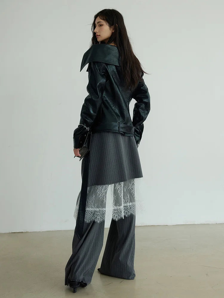 Marigold Shadows Jackets Haska Vegan Leather Jacket