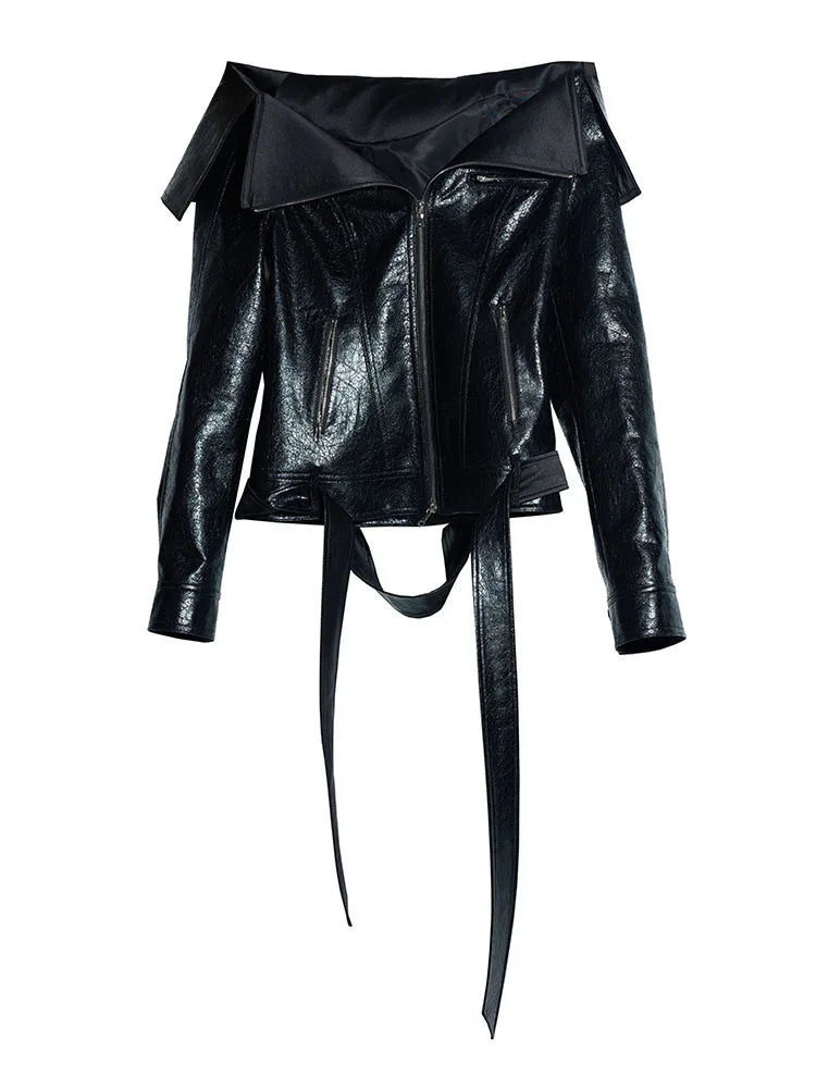 Marigold Shadows Jackets Haska Vegan Leather Jacket