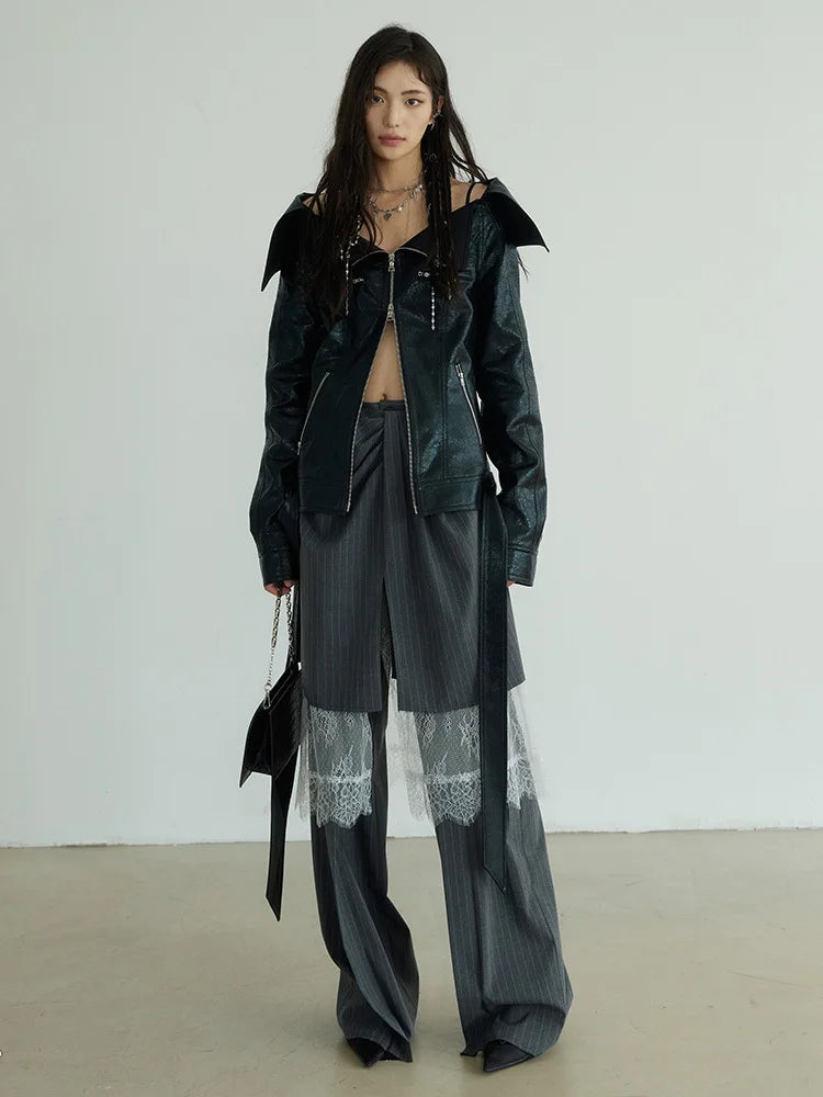 Marigold Shadows Jackets Haska Vegan Leather Jacket