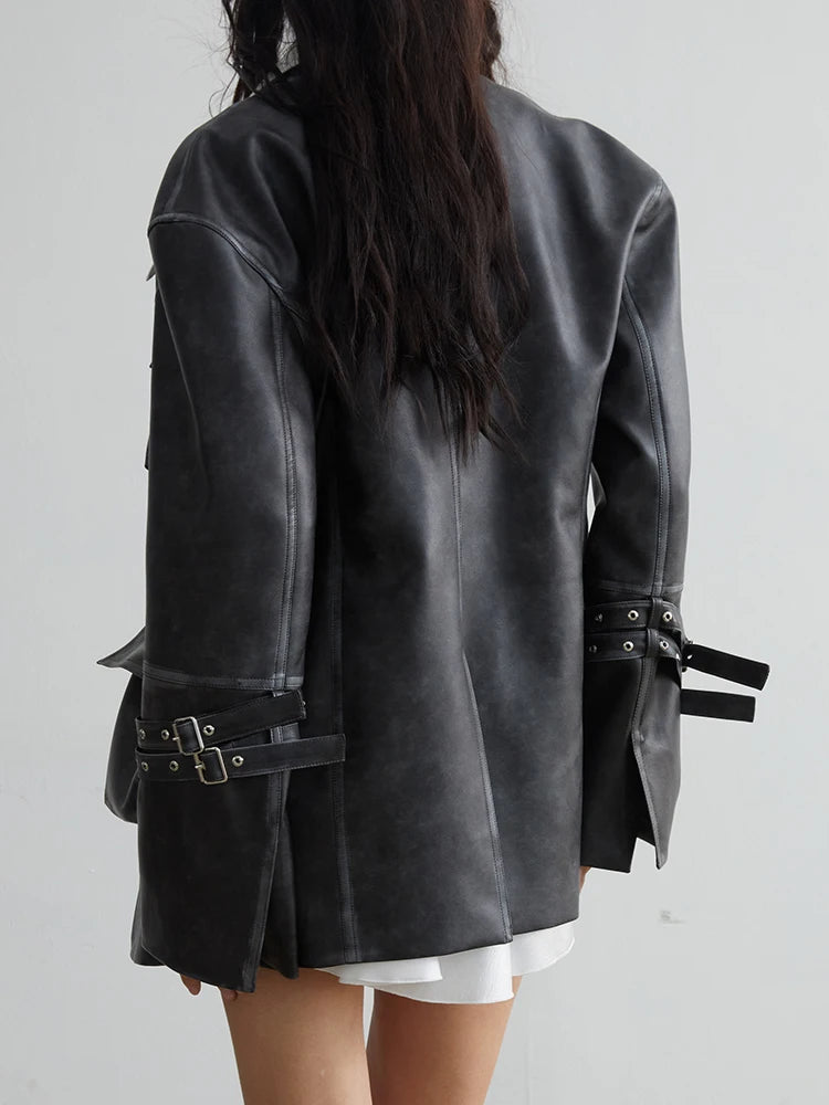 Marigold Shadows Jackets Mauarci Vegan Leather Jacket
