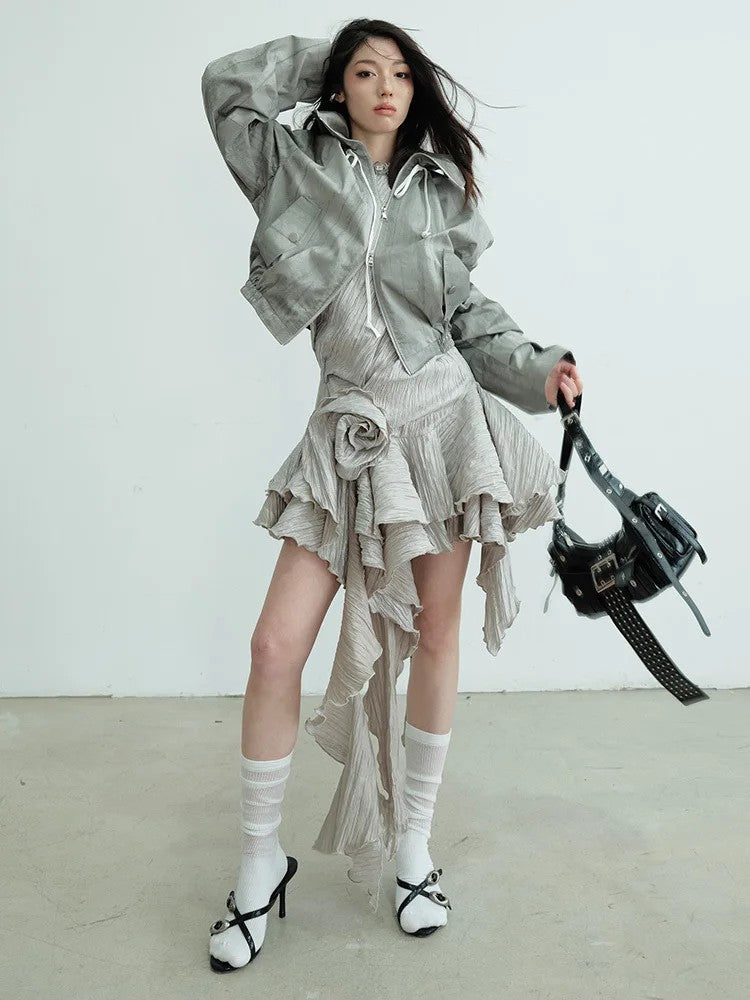Marigold Shadows Jackets *** Rankie High Collar Jacket
