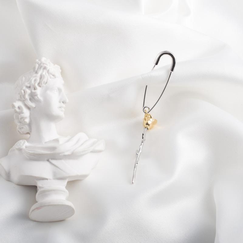 Marigold Shadows jewelry Kumi Paperclip Rose Earrings