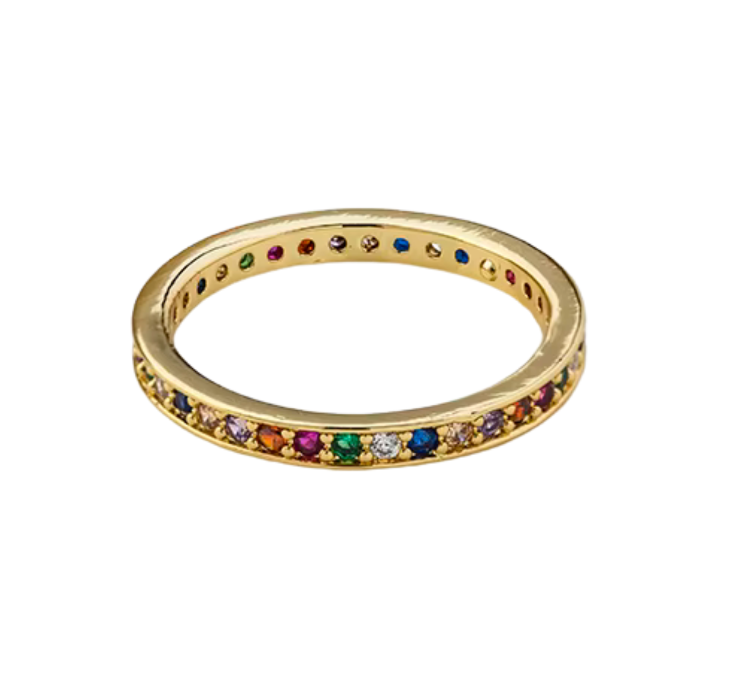 Marigold Shadows Jewelry Ruka Rainbow Ring Gold