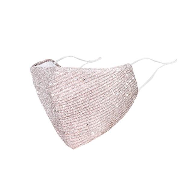 Marigold Shadows Masks Reiki Sequin Face Mask - Pink