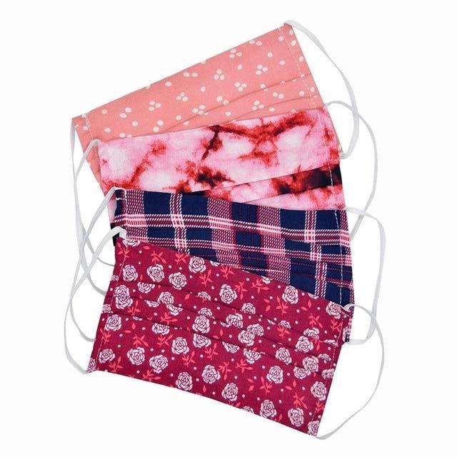 Marigold Shadows Masks Subaru Face Mask - Rectangle Raspberry