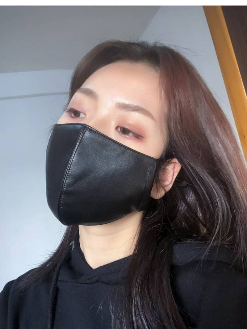 Marigold Shadows Masks Yuzuki Vegan Leather Face Mask - Black