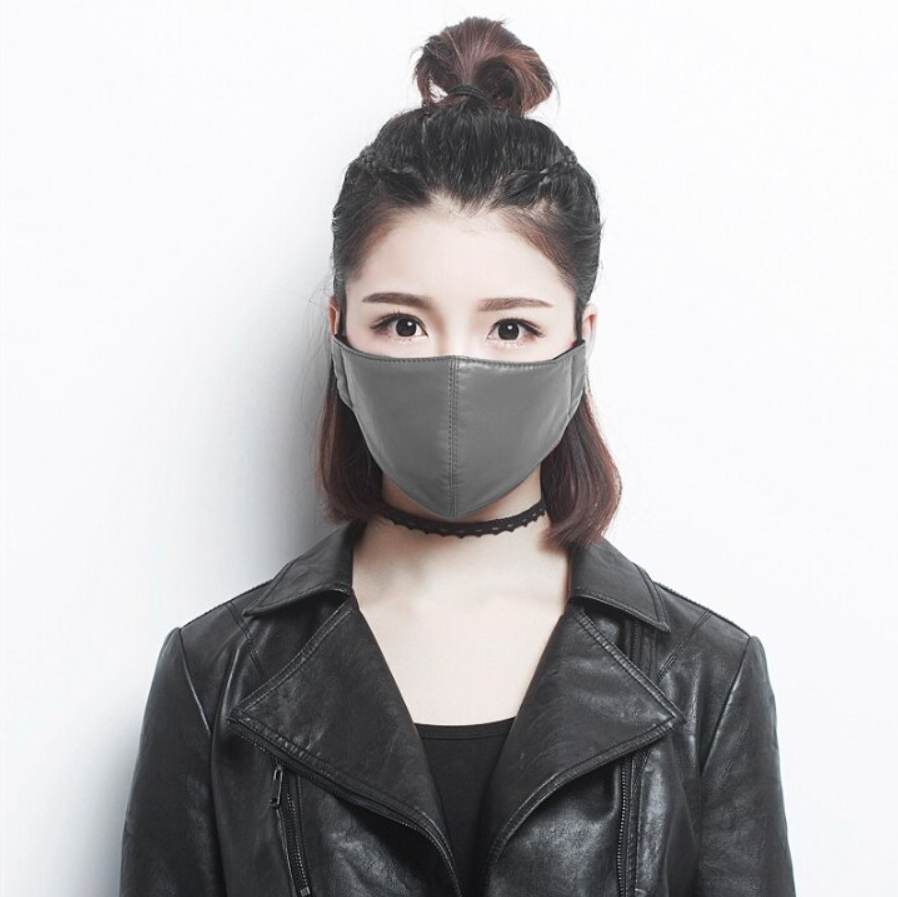 Marigold Shadows Masks Yuzuki Vegan Leather Face Mask - Grey