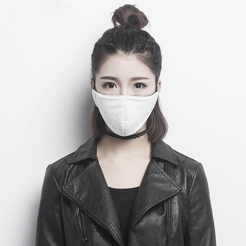 Marigold Shadows Masks Yuzuki Vegan Leather Face Mask - White