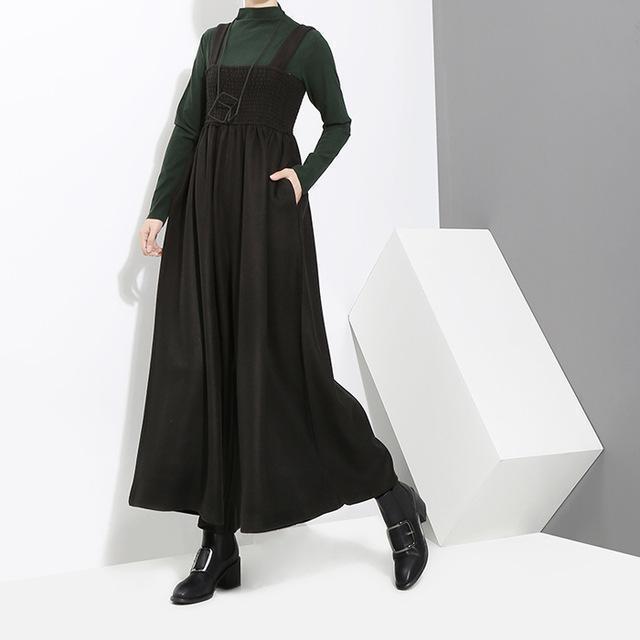 Marigold Shadows pants Jucee Wide Leg Overalls - Black