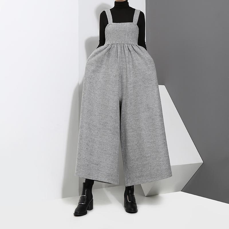 Marigold Shadows pants Jucee Wide Leg Overalls - Gray