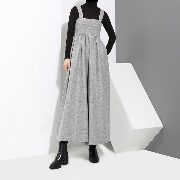 Gray overall shop skirt