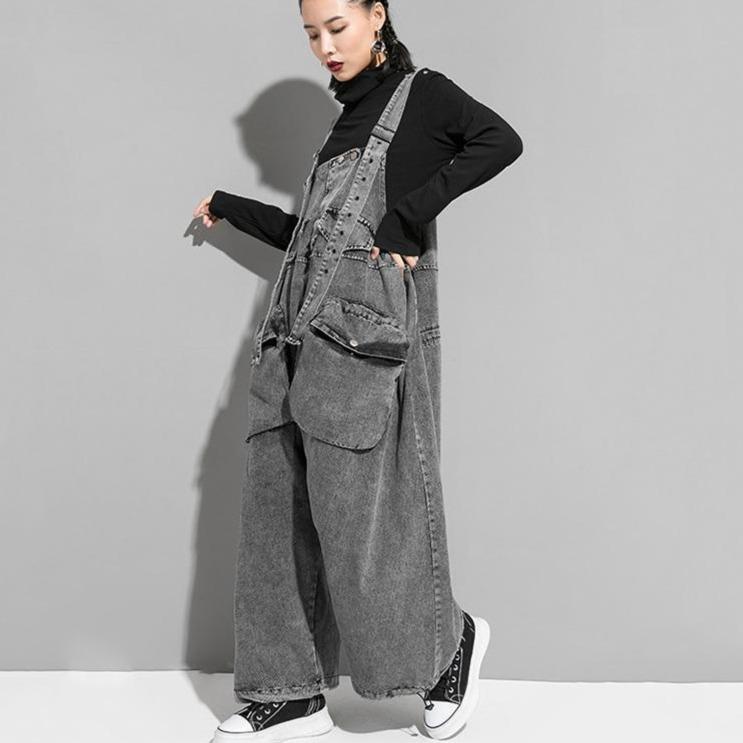 Marigold Shadows pants Rie High Waisted Pocket Denim Overalls