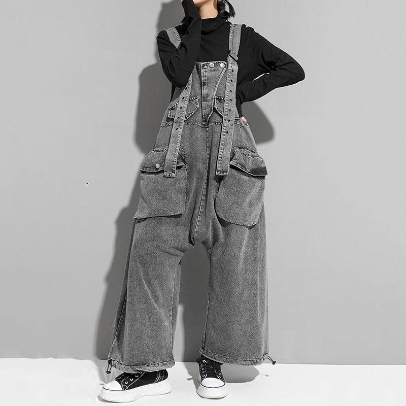 Marigold Shadows pants Rie High Waisted Pocket Denim Overalls