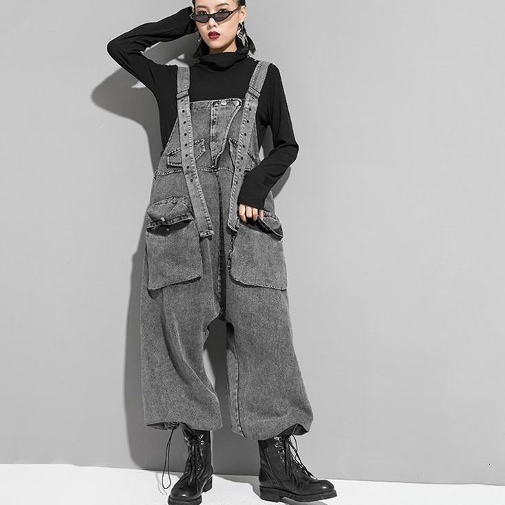 Marigold Shadows pants Rie High Waisted Pocket Denim Overalls