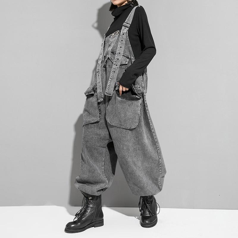 Marigold Shadows pants Rie High Waisted Pocket Denim Overalls