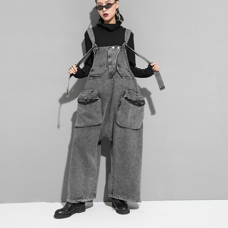 Marigold Shadows pants Rie High Waisted Pocket Denim Overalls
