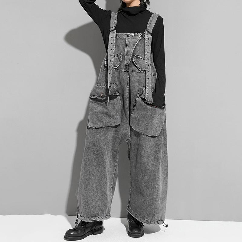Marigold Shadows pants Rie High Waisted Pocket Denim Overalls