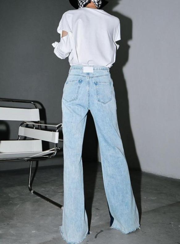 Marigold Shadows pants Sawako Loose Denim Wide Leg Pants