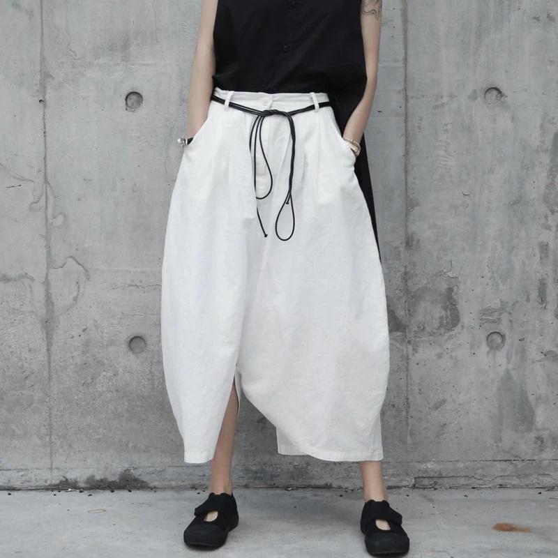 Marigold Shadows pants Yuruidesu Linen Ankle Pants