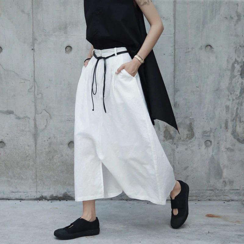 Marigold Shadows pants Yuruidesu Linen Ankle Pants
