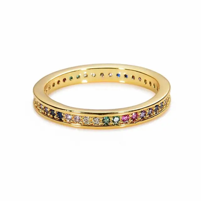 Marigold Shadows Rings Ruka Rainbow Ring Gold