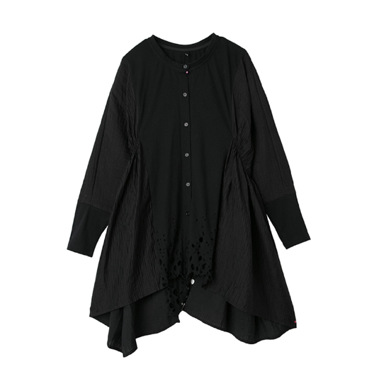 Marigold Shadows shirts Asami Loose Long Sleeve Irregular Shirt