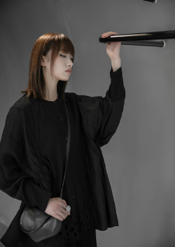 Marigold Shadows shirts Asami Loose Long Sleeve Irregular Shirt