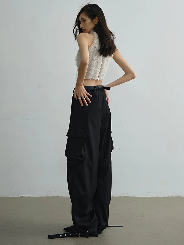 Marigold Shadows Shirts Atoosa Fuzz Halter Top