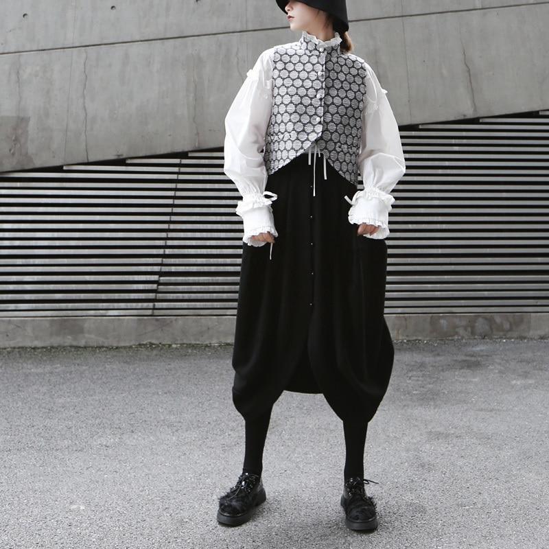 Marigold Shadows shirts Beni Irregular Hem Pocket Vest