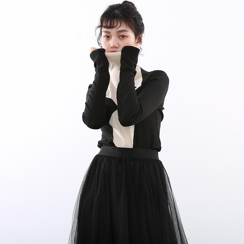 Marigold Shadows shirts Emica Turtleneck Long Sleeve Shirt