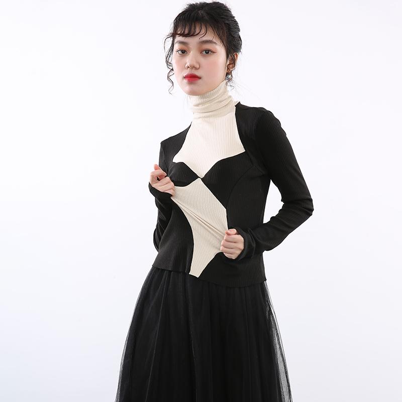 Marigold Shadows shirts Emica Turtleneck Long Sleeve Shirt