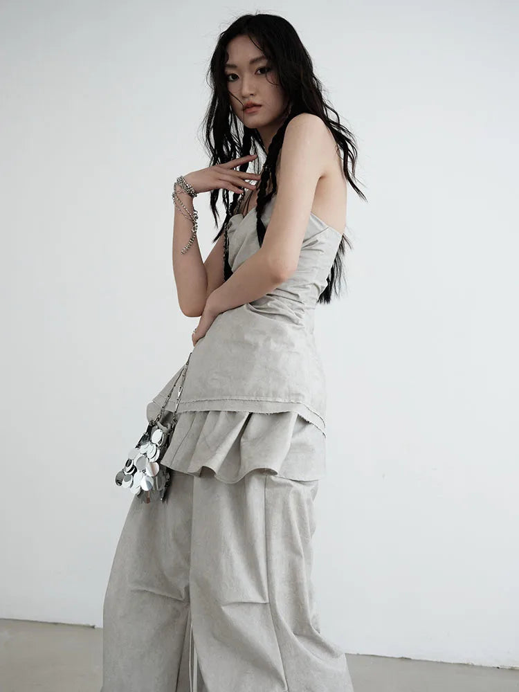 Marigold Shadows Shirts Hantuki Layered Tube Top