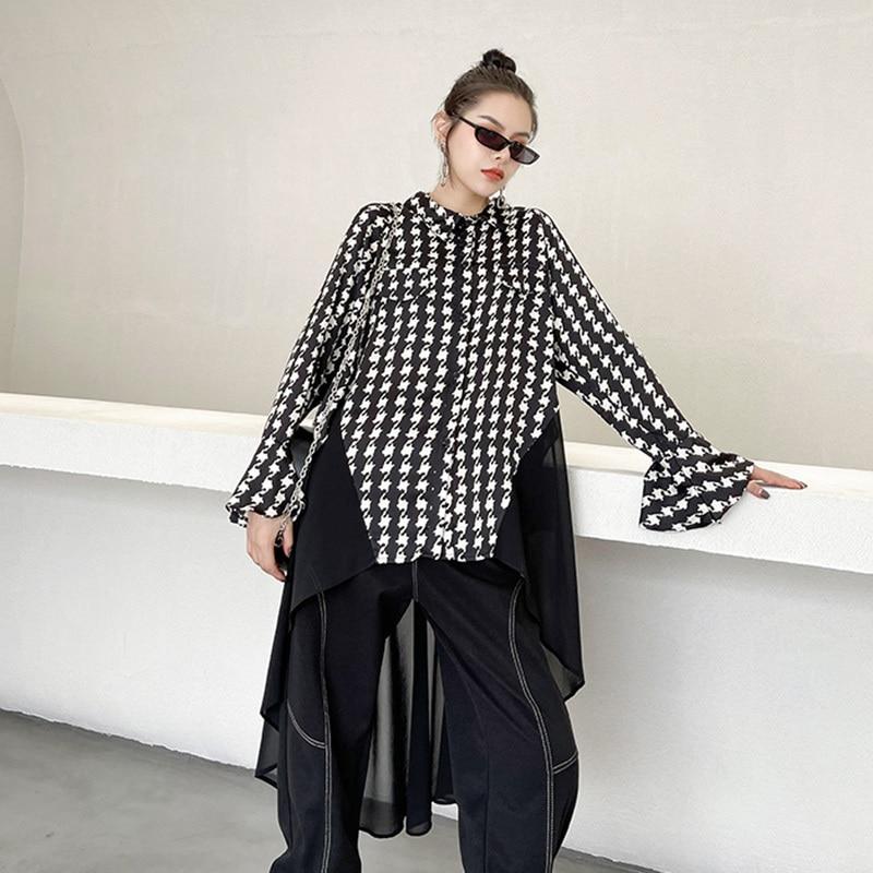 Marigold Shadows shirts Haruki Loose Long Sleeve Shirt Dress - Black