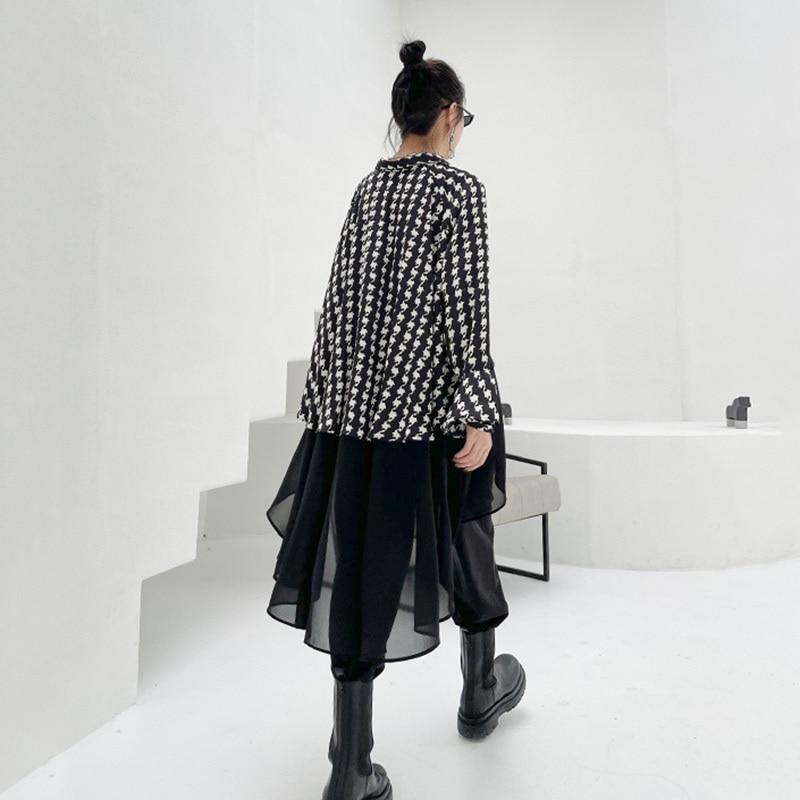 Marigold Shadows shirts Haruki Loose Long Sleeve Shirt Dress - Black