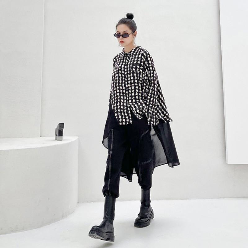 Marigold Shadows shirts Haruki Loose Long Sleeve Shirt Dress - Black