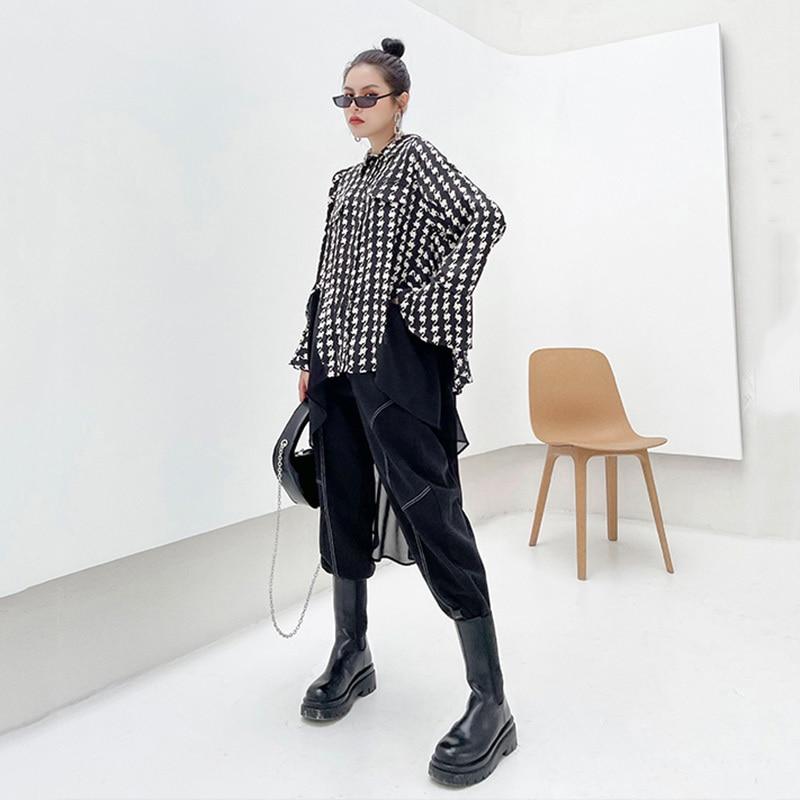 Marigold Shadows shirts Haruki Loose Long Sleeve Shirt Dress - Black