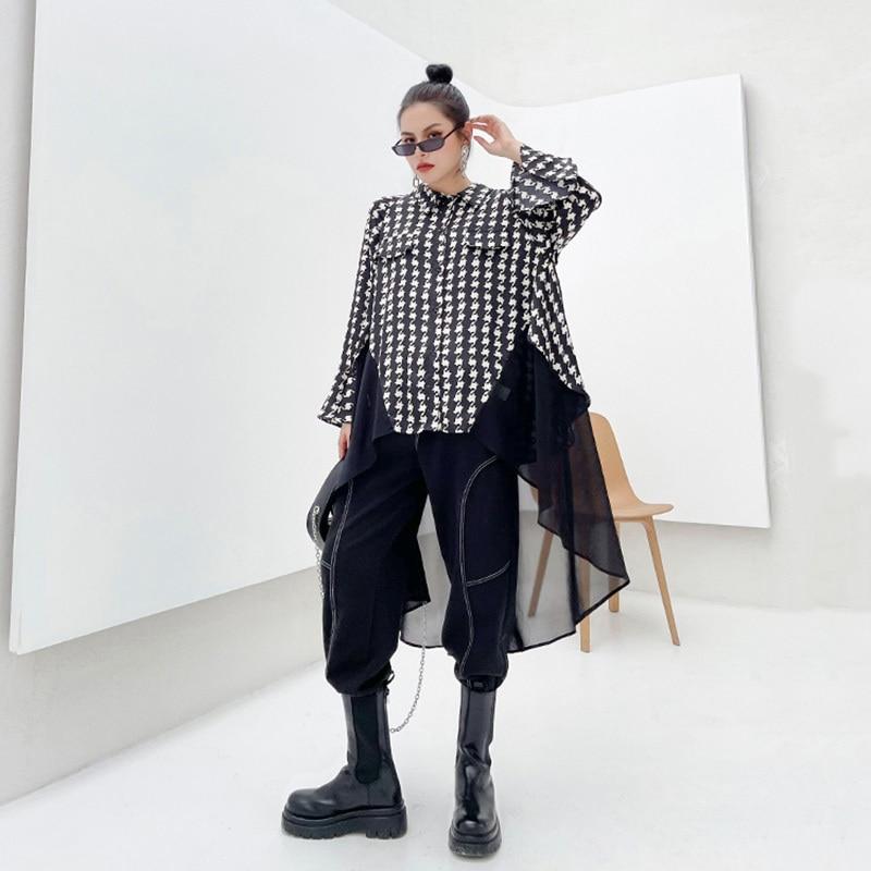 Marigold Shadows shirts Haruki Loose Long Sleeve Shirt Dress - Black