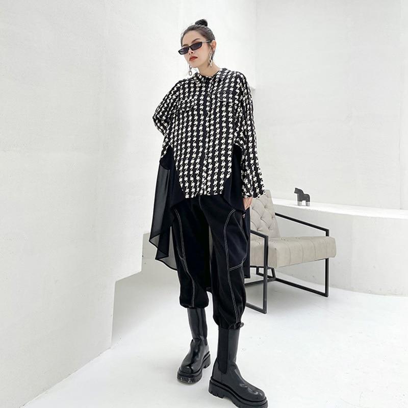 Marigold Shadows shirts Haruki Loose Long Sleeve Shirt Dress - Black