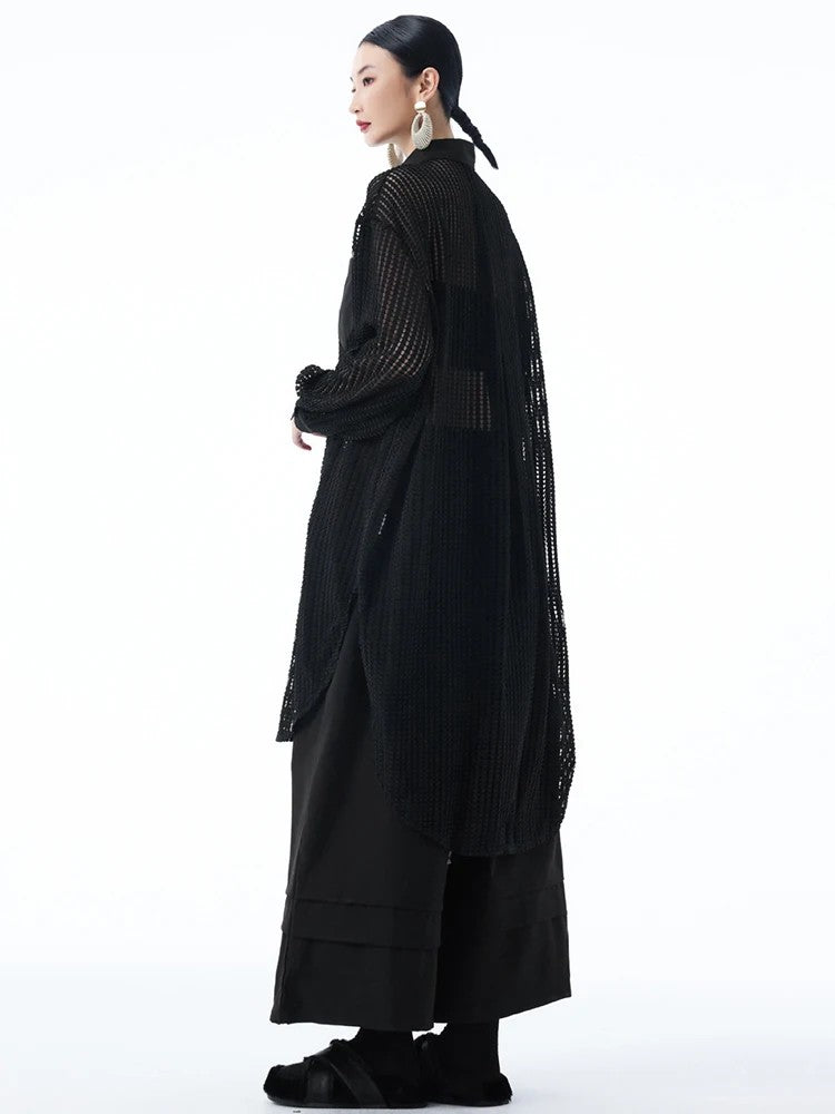 Marigold Shadows Shirts *** Hashtown Mesh Long Sleeve Shirt