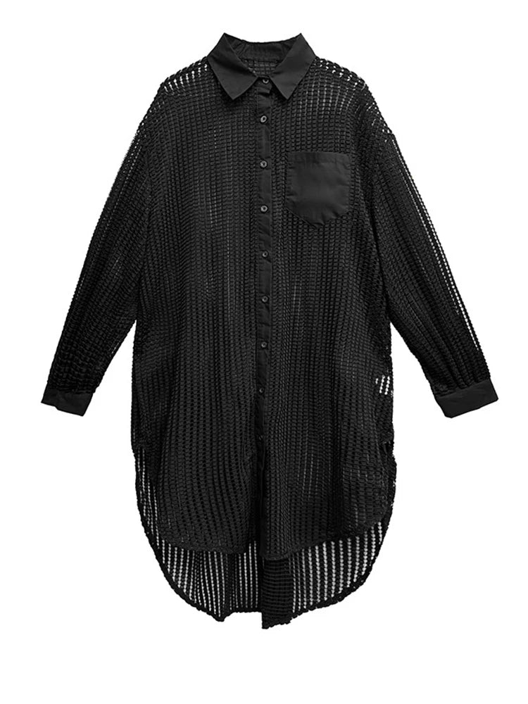 Marigold Shadows Shirts *** Hashtown Mesh Long Sleeve Shirt