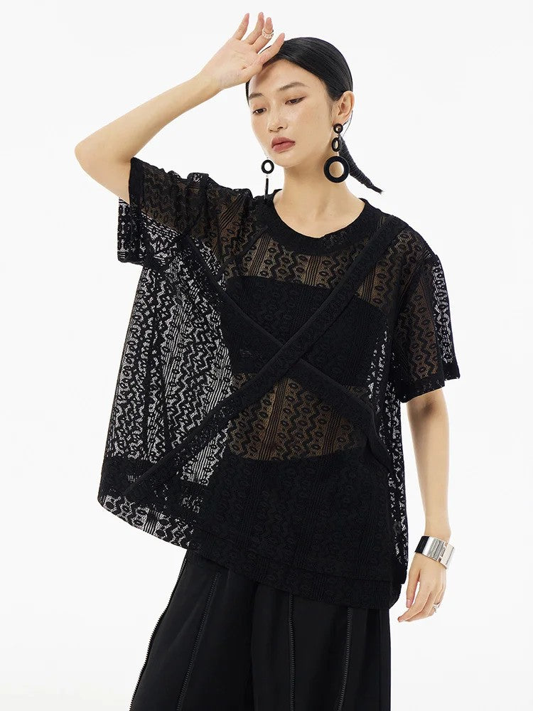 Marigold Shadows Shirts *** Izicaya Sheet Lace Shirt